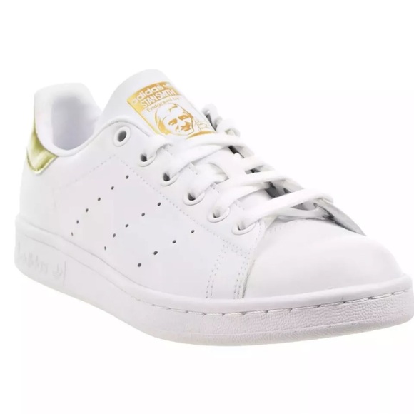 ADIDAS STAN SMITH Originals Women's Size 8 EE8836 GOLD SHOES AUTHENTIC Pre-owned - Picture 15 of 16